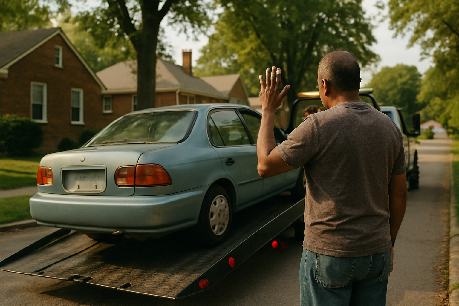 Vehicle donation moment in St. Louis